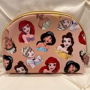 Mad Beauty Disney Princess Allover Print  Makeup Cosmetic Bag NWT Ariel Belle